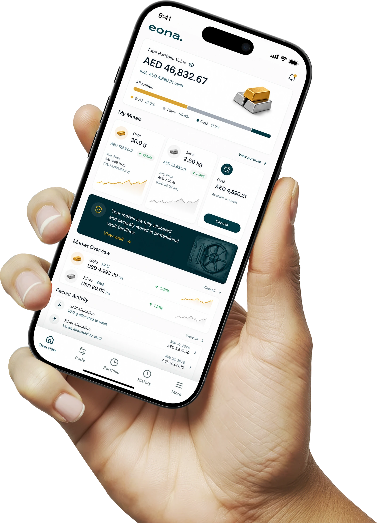 EONA app in hand